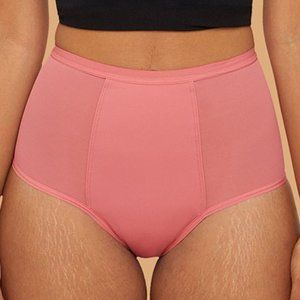 Thinx Hi-Waist style underwear in Grapefruit